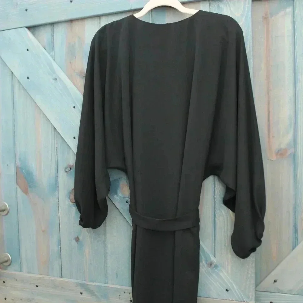Amanda Uprichard Black Dress Size Medium Tie Waist Belt